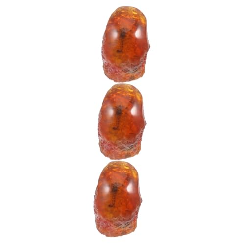 MUCKLILY 3 Stück Dekorationen Ornament Insektenschmuck Insektenstein Unikatsteine ​​Insektenprobe Bernsteinstein Insektendekor Insektenbernsteinprobe Bernsteininsekt Wohndekor Harz von MUCKLILY