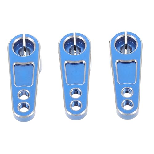 MUCKLILY 3 Stück Lenkarm rc Modellbau zubehör RC Flugzeug Servoarm RC Offroad Truck Servoarm Lenkung Stange montieren RC-Flugzeug-Spielzeugzubehör RC-Flugzeugzubehör Aluminiumlegierung Blue von MUCKLILY