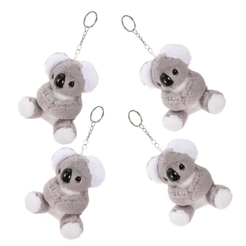MUCKLILY 4 Stück Koala-Schlüsselanhänger Auto Schlüsselanhänger Puppe Schlüsselanhänger süße Schlüsselanhänger Tierpuppenanhänger Plüsch-Schlüsselanhänger PP Baumwolle Light Grey MUCKLILY 4 Stück Koala-Schlüsselanhänger Auto Schlüsselanhänger Puppe Schlüsselanhänger süße Schlüsselanhänger Tierpuppenanhänger Plüsch-Schlüsselanhänger PP Baumwolle Light Grey von MUCKLILY