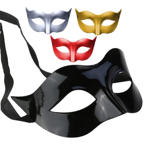 MUCKLILY Hochzeitsmasken 4 Stück Maske Venezianische Party-gesichtsabdeckung Zubehör Für Kostümpartys Halloween-cosplay-requisiten Augenbinde Abschlussball Mann Plastik von MUCKLILY