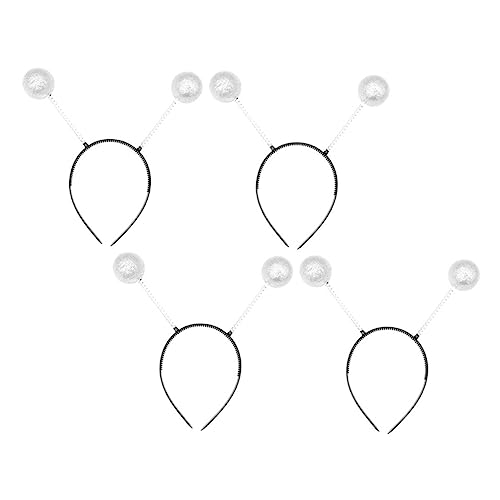 MUCKLILY 4 Stück Teiliges Bunte Schaumstoffkugel Haarbänder Modischer Kopfschmuck für Party Kostüm Komfortables Langlebiges Haaraccessoire für Festliche Anlässe und Cosplay von MUCKLILY