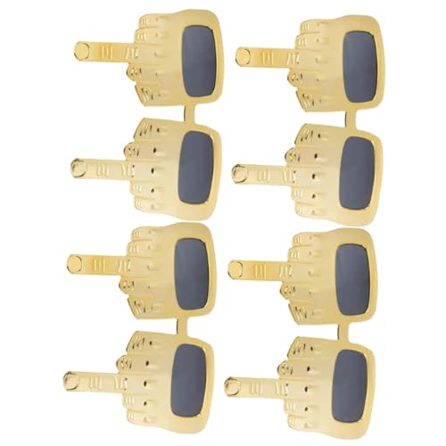 MUCKLILY 4 Stück Teiliges Lustige Partybrille aus Leichtem PC material Witzige Verkleidungsbrille für Erwachsene Wiederverwendbar Angenehm zu Tragen für Festival Halloween und von MUCKLILY