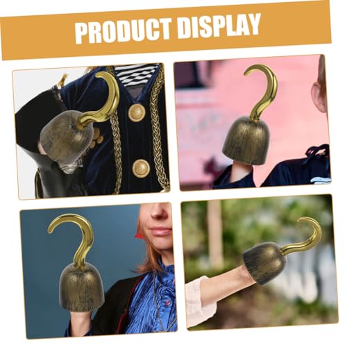 MUCKLILY 4 Stück Teiliges Retro Piratenhaken aus Auffälliges Design Langlebig und Detailreich für Halloween Cosplay Mottopartys Piraten Kostüm Zubehör für Jungen und Mädchen von MUCKLILY
