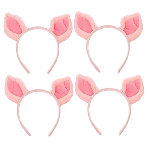 MUCKLILY 4Stücke Plüsch Schweineohren Stirnband für Niedliches Cartoon Design Rosa Haarreifen für Cosplay Halloween Party und Alltagslook Bequem und für Frisuren MUCKLILY 4Stücke Plüsch Schweineohren Stirnband für Niedliches Cartoon Design Rosa Haarreifen für Cosplay Halloween Party und Alltagslook Bequem und für Frisuren von MUCKLILY