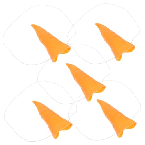 MUCKLILY 5 Stück Karottennase Cosplay -Requisiten Cosplay-Clown-Nasen-Requisiten Clownnase Nasenprothese austauschbare Clown-Requisite Schneemanndekoration Hexennasenschmuck Vinyl Orange MUCKLILY 5 Stück Karottennase Cosplay -Requisiten Cosplay-Clown-Nasen-Requisiten Clownnase Nasenprothese austauschbare Clown-Requisite Schneemanndekoration Hexennasenschmuck Vinyl Orange von MUCKLILY