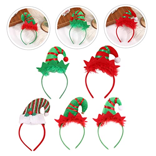 MUCKLILY 5 Stück Teiliges Weihnachtsstirnband mit Lustigen Partyhüten Kinderfreundliche Haaraccessoires Bunte Glocken und Federn für Weihnachten für Festdekoration und Fotospaß MUCKLILY 5 Stück Teiliges Weihnachtsstirnband mit Lustigen Partyhüten Kinderfreundliche Haaraccessoires Bunte Glocken und Federn für Weihnachten für Festdekoration und Fotospaß von MUCKLILY