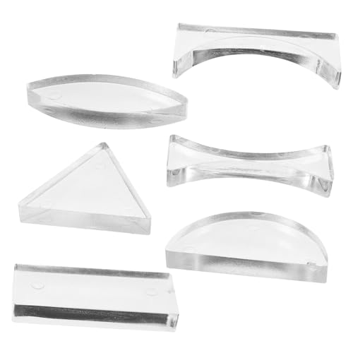 MUCKLILY 6 Stück Optische Linsen Konvexe Linse Spotlight-objektiv Konkave Linsen Optische Konkavlinse Konkave Linse Optisch Optisches Objektiv Lehrmittel Für Physik Transparent Acryl von MUCKLILY