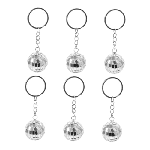 MUCKLILY 6 Stück Spiegel Disco Ball Schlüsselanhänger Silberne Party für Weihnachten und Feiern Disco Kugeln oder Party Favors Stylisches Design für Festliche Anlässe MUCKLILY 6 Stück Spiegel Disco Ball Schlüsselanhänger Silberne Party für Weihnachten und Feiern Disco Kugeln oder Party Favors Stylisches Design für Festliche Anlässe von MUCKLILY