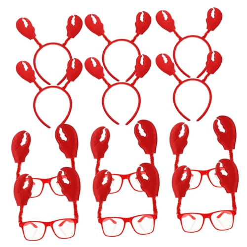 MUCKLILY 6Sätze Stirnbänder für Teiliges Kostümzubehör für Halloween Weihnachtsfeiern Bequeme Wiederverwendbare Partybrille für Cosplay Festliche Anlässe von MUCKLILY