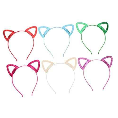 MUCKLILY 6Stücke Teiliges Katzenohren Stirnband für Glitzernder Haarschmuck für Partys Hochwertiges Leichtes Material für Kostümpartys und Feste MUCKLILY 6Stücke Teiliges Katzenohren Stirnband für Glitzernder Haarschmuck für Partys Hochwertiges Leichtes Material für Kostümpartys und Feste von MUCKLILY