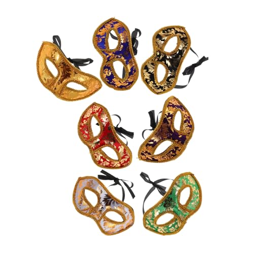 MUCKLILY 7 Stück Teiliges Herren Masquerade Maskenball Venezianische Halbe Gesichtsmasken Elegantes Design Sicherer Sitz Vielseitiges Kostümzubehör für Karneval Fasching und Mottopartys MUCKLILY 7 Stück Teiliges Herren Masquerade Maskenball Venezianische Halbe Gesichtsmasken Elegantes Design Sicherer Sitz Vielseitiges Kostümzubehör für Karneval Fasching und Mottopartys von MUCKLILY