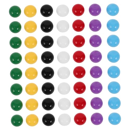 MUCKLILY 70 Stück Teiliges Bunter Kunststoff-murmeln Feste Spielkugeln für Mathe-lernhilfe Zählen Wahrscheinlichkeitsunterricht Farbsortierspielzeug Geeignet für Chinesisches Dame-Spiel von MUCKLILY