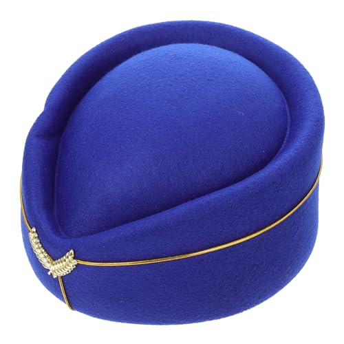 MUCKLILY Airline Stewardess Hut Cosplay Uniform Mütze Elegant Klassisch Leicht Verstellbar Für Kostümpartys Karneval Auftritte von MUCKLILY