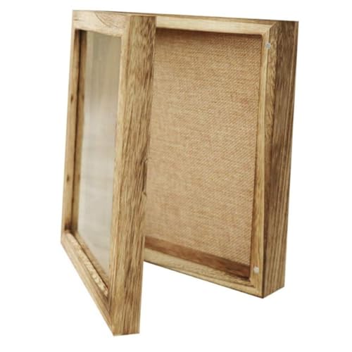 MUCKLILY Box Holzvitrine Wanddekoration Montiert Rustikales Etui Kleiner Durchsichtiger Rahmen Für Gartenexemplare Zum Aufhängen Für Den Innenbereich Entomologie Insekten von MUCKLILY