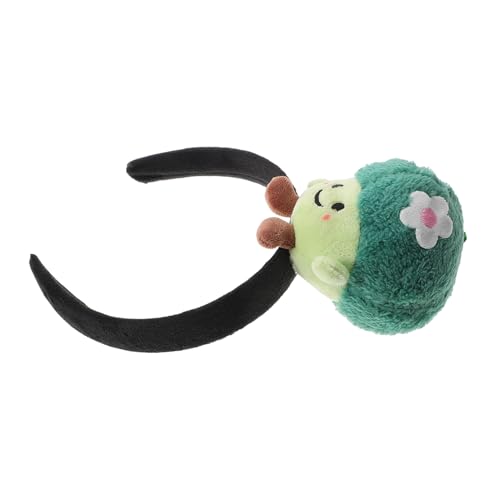 MUCKLILY Brokkoli Haarband aus Plüsch Elastischer Kopfschmuck für Gesichtswasch Routine Lustiges Stirnband für Make Up Spa und Live Streaming Kostüm Accessoire von MUCKLILY