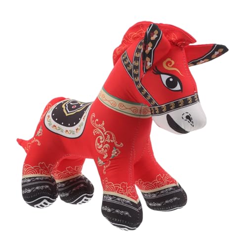 MUCKLILY Chinesisches Pferd Kuscheltier Realistisches Plüschpferd Stofftier Weicher Glücksbringer für Zuhause Auto Sofa Dekoratives Maskottchen zum Jahr des Pferdes MUCKLILY Chinesisches Pferd Kuscheltier Realistisches Plüschpferd Stofftier Weicher Glücksbringer für Zuhause Auto Sofa Dekoratives Maskottchen zum Jahr des Pferdes von MUCKLILY