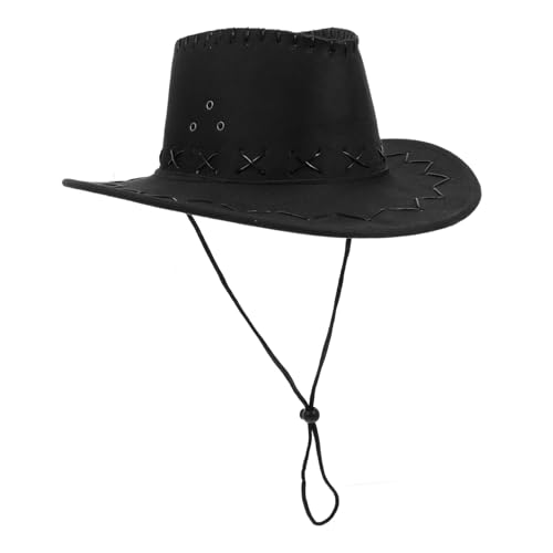 MUCKLILY Cowboyhut Für Cowboyhüte Für Cosplay-kostümhüte Cowgirl-party-dekorationen Partyhut Dekorationshut Kindermütze Western-cowgirl-hüte Cowgirl -hüte Polyester Schwarz MUCKLILY Cowboyhut Für Cowboyhüte Für Cosplay-kostümhüte Cowgirl-party-dekorationen Partyhut Dekorationshut Kindermütze Western-cowgirl-hüte Cowgirl -hüte Polyester Schwarz von MUCKLILY