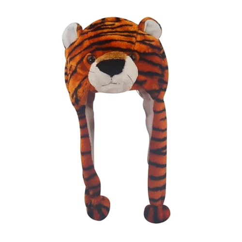 MUCKLILY Bequeme Tigermütze für Kinder Dekorative Tiermütze Wintermütze Dickem Material Tiermotiv für Mädchen Festliche Kinderaccessoires von MUCKLILY