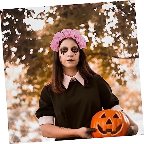 MUCKLILY Floral Crown Haarschmuck Blumenkranz Stirnband Halloween Kostüm Accessoire Leicht Tragbar Eleganter Kopfschmuck für Party Karneval Maskerade von MUCKLILY
