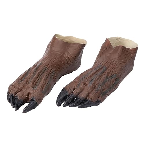 MUCKLILY Fright Halloween Wolf Claw Foot Cover Horror Podotheca für Karneval Halloween Kostüm Zubehör Braun Langlebig Gruselig Geschenkidee MUCKLILY Fright Halloween Wolf Claw Foot Cover Horror Podotheca für Karneval Halloween Kostüm Zubehör Braun Langlebig Gruselig Geschenkidee von MUCKLILY