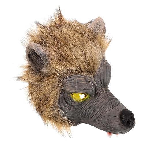 MUCKLILY Gruselige Wolfsmaske für Halloween Tierkostümzubehör Wolfsmaske für Karneval Mottopartys Requisite für Gruselige Fotos Festlichkeiten MUCKLILY Gruselige Wolfsmaske für Halloween Tierkostümzubehör Wolfsmaske für Karneval Mottopartys Requisite für Gruselige Fotos Festlichkeiten von MUCKLILY