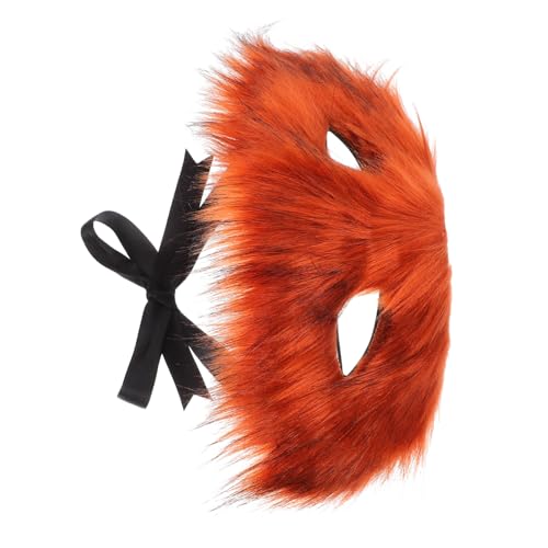 MUCKLILY Halbgesichts Fuchsmaske aus Plüsch und Kunststoff Verstellbar Stilvolles Design für Maskenball Halloween Cosplay Party für Damen und Herren von MUCKLILY