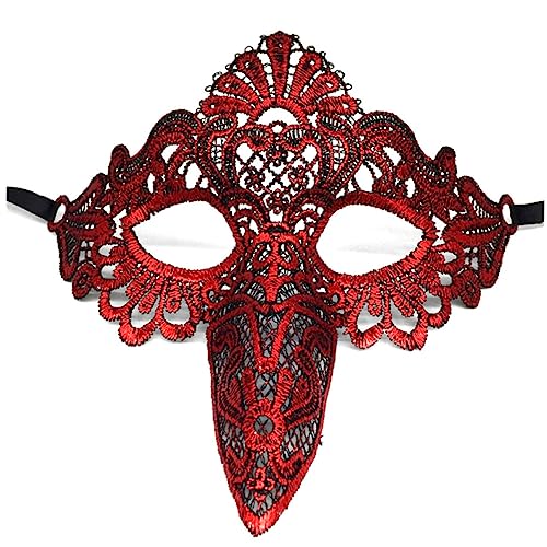 MUCKLILY Festivalmaske Maske Maskerade-Maske Spitzen-Augenmaske Luxusmaske Frauenmaske Spitzenmaske Partymaske Halloween Augenbinde Kleidung bilden Fräulein Requisiten Faschingsmasken von MUCKLILY