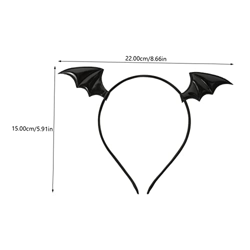 MUCKLILY Halloween Fledermaus Stirnband mit Teiligem Haarclip für Damen Leichtes Flexibles Kopfschmuck Zubehör für Party Cosplay und Festtagsdekoration von MUCKLILY