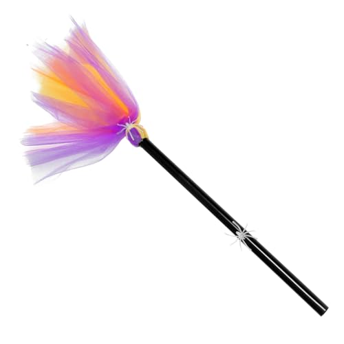 MUCKLILY Halloween Hexenbesen Dekoration Bunt Kreativer Besen Prop für Cosplay Langlebiges Halloween Party Zubehör für Gruselige und Festliche Atmosphäre MUCKLILY Halloween Hexenbesen Dekoration Bunt Kreativer Besen Prop für Cosplay Langlebiges Halloween Party Zubehör für Gruselige und Festliche Atmosphäre von MUCKLILY