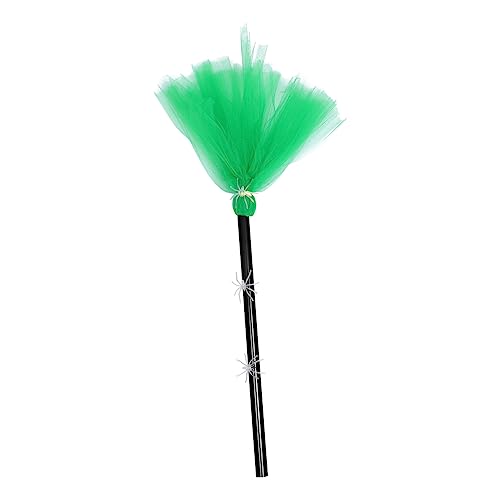 MUCKLILY Halloween Hexenbesen Grün Cosplay Requisit Langlebig Robust Partydeko für Hexenkostüm Halloween Party Zubehör Kreatives Stimmungsobjekt von MUCKLILY