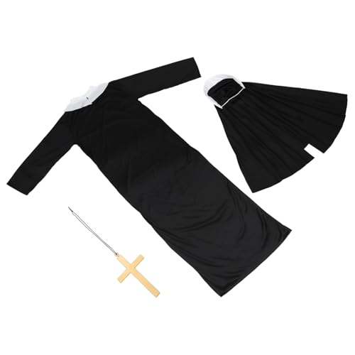 MUCKLILY Halloween Kostüm Herren Priester Robe Mittelalterliche Cosplay Kleidung Unisex Einheitsgröße Leichtes Komfortables Material Für Halloween Themen und Rollenspiele MUCKLILY Halloween Kostüm Herren Priester Robe Mittelalterliche Cosplay Kleidung Unisex Einheitsgröße Leichtes Komfortables Material Für Halloween Themen und Rollenspiele von MUCKLILY