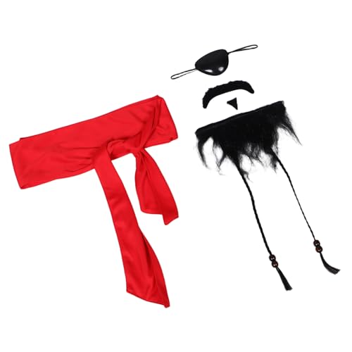 MUCKLILY Halloween Piratenkostüm Set für Set mit Augenklappe Schnurrbart und Gürtel Wiederverwendbares Piraten outfit für Jungen Komplettes Halloween Karnevalskostüm MUCKLILY Halloween Piratenkostüm Set für Set mit Augenklappe Schnurrbart und Gürtel Wiederverwendbares Piraten outfit für Jungen Komplettes Halloween Karnevalskostüm von MUCKLILY