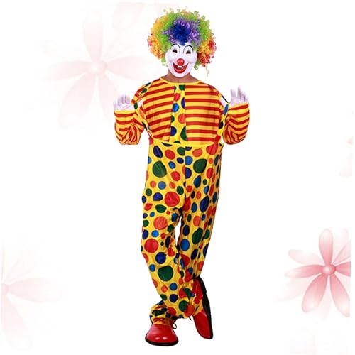 MUCKLILY Leuchtband Für Kinder Halloween-kostüme Für Damen Kostüme Für Erwachsene Salatschüssel Aus Holz Clown-anzug Kostüm Für Bühnenauftritte Clown-kostüme Kleid Männer Und Frauen Cosplay von MUCKLILY