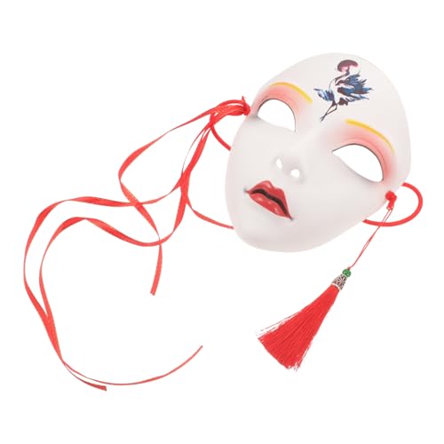 MUCKLILY Handbemalte Vollflächige Festival Maske aus Robustem Kunststoff Atmungsaktiv und Farbbeständig Witzige Party und Cosplay Maske für Damen Chinesisch Inspirierte Dekorative MUCKLILY Handbemalte Vollflächige Festival Maske aus Robustem Kunststoff Atmungsaktiv und Farbbeständig Witzige Party und Cosplay Maske für Damen Chinesisch Inspirierte Dekorative von MUCKLILY
