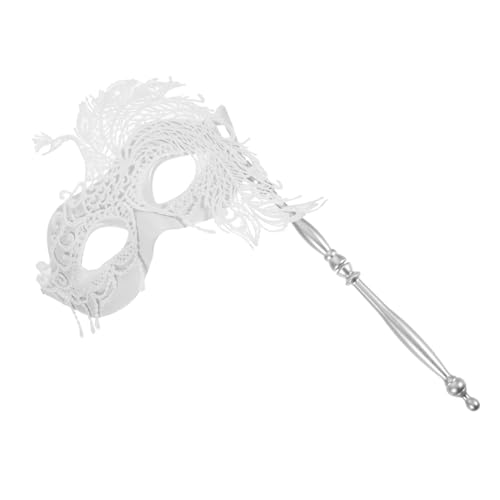 MUCKLILY Handgehaltene Spitzen-masquerade-maske Damen mit Stab Leichte Kunststoff-maske Langlebig und Verziert für Halloween Maskenball Karneval Kostümparty und Bühnenauftritte MUCKLILY Handgehaltene Spitzen-masquerade-maske Damen mit Stab Leichte Kunststoff-maske Langlebig und Verziert für Halloween Maskenball Karneval Kostümparty und Bühnenauftritte von MUCKLILY