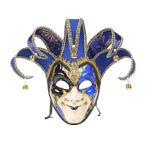 MUCKLILY Halloween-Dekor Narren Maskerade Maske Abschlussball Maske besonderer Kostüm-Look Wohnkultur Kostüm Vollgesichtsmaske Maskerade-Gesichtsabdeckung Haushalt schmücken Italien bilden von MUCKLILY