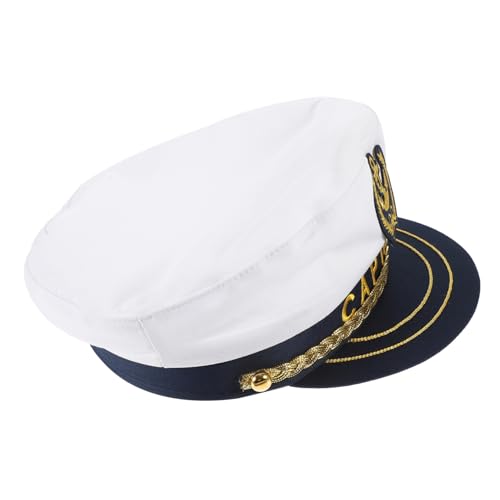 MUCKLILY Kapitänsmütze für Damen und Herren Verstellbare Matrosenmütze Klassisches Cosplay Zubehör für Partys und Alltag Elegantes Design für Verschiedene Anlässe MUCKLILY Kapitänsmütze für Damen und Herren Verstellbare Matrosenmütze Klassisches Cosplay Zubehör für Partys und Alltag Elegantes Design für Verschiedene Anlässe von MUCKLILY