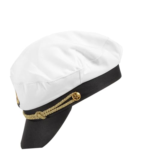 MUCKLILY Kapitänsmütze für Männer Matrosenmütze für Cosplay und Bootspartys Verstellbar und Atmungsaktiv Klassischer Stil für Bühnenauftritte und Kostüme MUCKLILY Kapitänsmütze für Männer Matrosenmütze für Cosplay und Bootspartys Verstellbar und Atmungsaktiv Klassischer Stil für Bühnenauftritte und Kostüme von MUCKLILY
