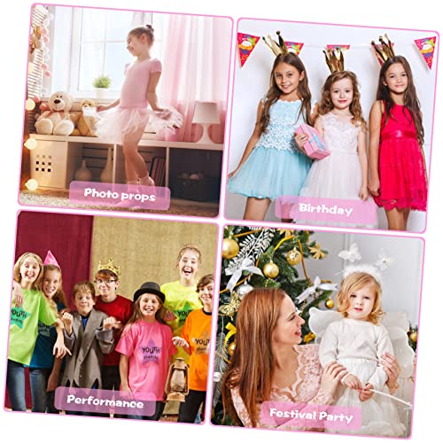 MUCKLILY Kindermädchen Einhorn Haarreif mit Regenbogenflügeln und Tüllrock Lustiges Cosplay Kostüm für Bühnenauftritte und Mottopartys Niedliches Outfit für Fasching und Verkleidung von MUCKLILY