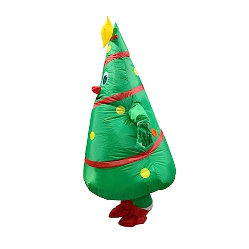 MUCKLILY aufblasbares Kostüm aufblasbares weihnachtskostüm enges Kleid Cosplay-Outfits Rollenspiel-Outfits Etuikleider Weihnachtsbaum-Party-Outfit Cosplay-Kleid bilden Kleidung Bühnentuch von MUCKLILY