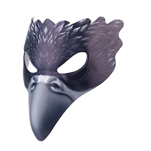 MUCKLILY Krähenmaske Adler Kostüm Krähe Kostüm realistische Adlermasken Abschlussball Maske Tigermaske Vogel Maske Halloween-Maske lustige Maske Schnabelmaske Tier bilden Kleidung PU-Leder von MUCKLILY