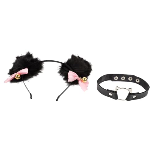 MUCKLILY Kuscheliger Katzenohren Haarreif und Dekorativer Choker für Festival Party Cosplay und Karneval Modisches Accessoire für Damen und Besondere Anlässe MUCKLILY Kuscheliger Katzenohren Haarreif und Dekorativer Choker für Festival Party Cosplay und Karneval Modisches Accessoire für Damen und Besondere Anlässe von MUCKLILY