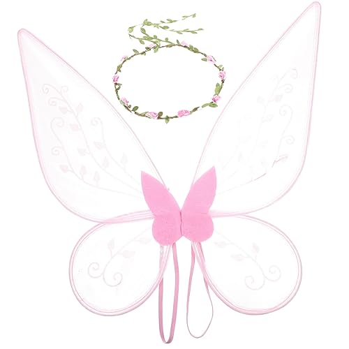MUCKLILY Leichtes mit Blumenhaarreif aus Gazestoff Zartes Schmetterlingsflügel Kostüm für Mädchen für Fasching Party Cosplay und Verkleidungsspiele MUCKLILY Leichtes mit Blumenhaarreif aus Gazestoff Zartes Schmetterlingsflügel Kostüm für Mädchen für Fasching Party Cosplay und Verkleidungsspiele von MUCKLILY