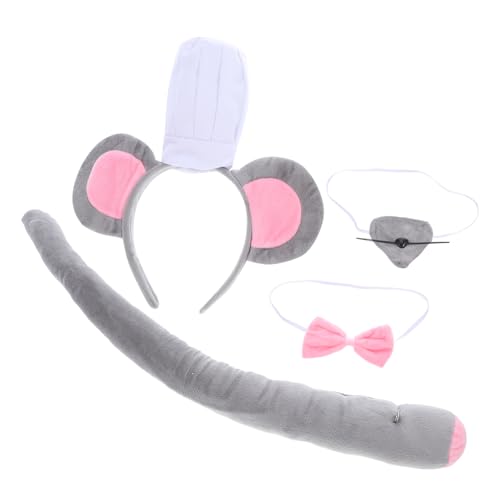MUCKLILY Mäusekostüm Set Mit Ohren-haarreif Rattennase Und Fliege Kostüm Für Junge Mädchen Und Erwachsene Für Halloween Geburtstagsfeiern Und Cosplay MUCKLILY Mäusekostüm Set Mit Ohren-haarreif Rattennase Und Fliege Kostüm Für Junge Mädchen Und Erwachsene Für Halloween Geburtstagsfeiern Und Cosplay von MUCKLILY