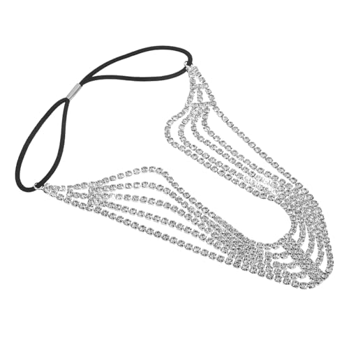 MUCKLILY Mehrschichtiges Haarband mit Funkelnden Strasssteinen Originelles Leichtes Stirnband für Mädchen Silberner Haarschmuck für Kostümpartys Weihnachten Fasching und Cosplay von MUCKLILY