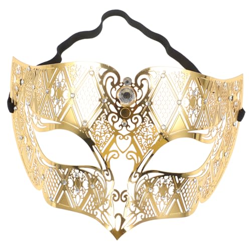 MUCKLILY Metall Masquerade Party Maske mit Strasssteinen Halbes Gesicht Karneval Maske Damen Herren Verstellbar Fasching Kostüm Accessoire MUCKLILY Metall Masquerade Party Maske mit Strasssteinen Halbes Gesicht Karneval Maske Damen Herren Verstellbar Fasching Kostüm Accessoire von MUCKLILY