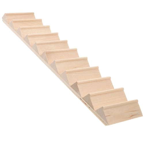 MUCKLILY Miniatur-Holztreppe 1/12 Mini-Haustreppe Ohne Handlauf Holzstufen Modell DIY-Treppenzubehör Für Möbel Mikrolandschaftsdekorationen von MUCKLILY