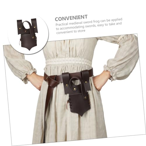 MUCKLILY Mittelalterlicher Lederschwertfrosch mit Schnalle Weicher Schwerthalter für Cosplay Bühnenauftritte und Renaissance Kostüm Verstellbar Langlebig Komfortabel Tiefbraun MUCKLILY Mittelalterlicher Lederschwertfrosch mit Schnalle Weicher Schwerthalter für Cosplay Bühnenauftritte und Renaissance Kostüm Verstellbar Langlebig Komfortabel Tiefbraun von MUCKLILY