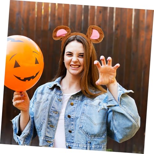 MUCKLILY Niedliches Mausohren Haarband aus Plüsch Weiches Cosplay Stirnband für Erwachsene für Halloween Kostüm Themen und Karnevalspartys Vielseitiges Tier Accessoire MUCKLILY Niedliches Mausohren Haarband aus Plüsch Weiches Cosplay Stirnband für Erwachsene für Halloween Kostüm Themen und Karnevalspartys Vielseitiges Tier Accessoire von MUCKLILY
