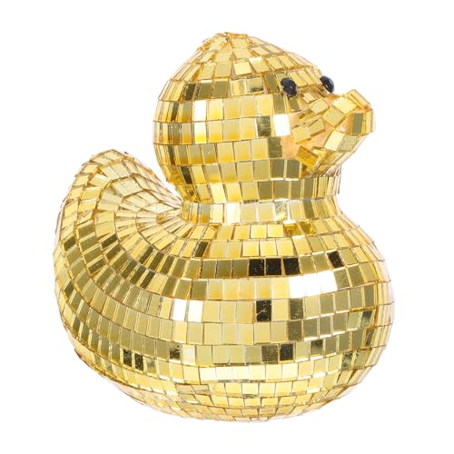 MUCKLILY Ornamente dekorative Enten-Requisite Armaturenbrett- -Auto Enten-Disco-Ornament Entenmodell Disco-Desktop-Dekoration Disco-Party-Tischdekoration Glas Golden MUCKLILY Ornamente dekorative Enten-Requisite Armaturenbrett- -Auto Enten-Disco-Ornament Entenmodell Disco-Desktop-Dekoration Disco-Party-Tischdekoration Glas Golden von MUCKLILY